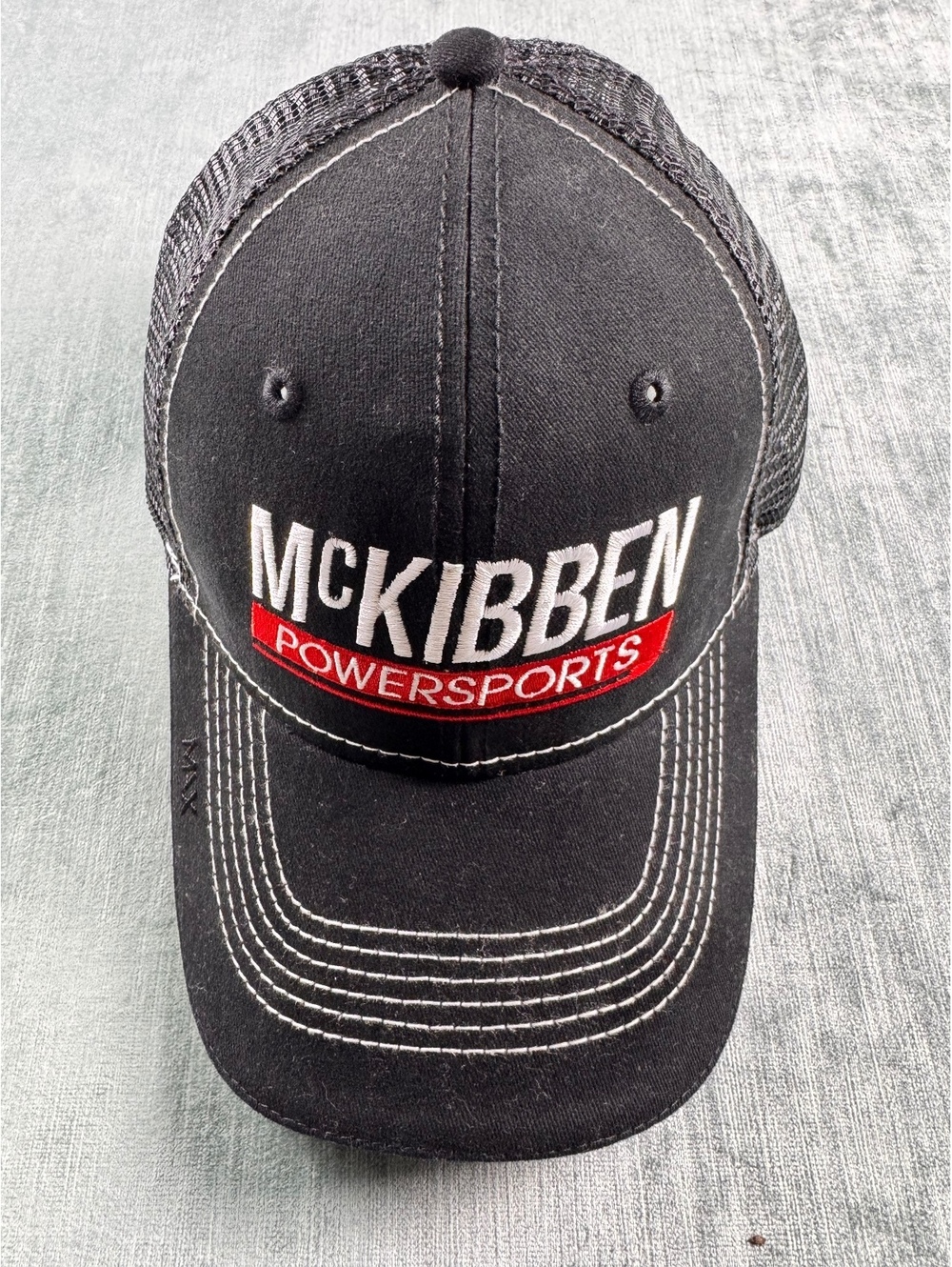 McKibben Powersports embroidered trucker hat black